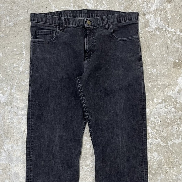 Dearborn Denim Jeans Mens 35 Black Pants USA Straight Stretch Fits 35x31 - Picture 4 of 15